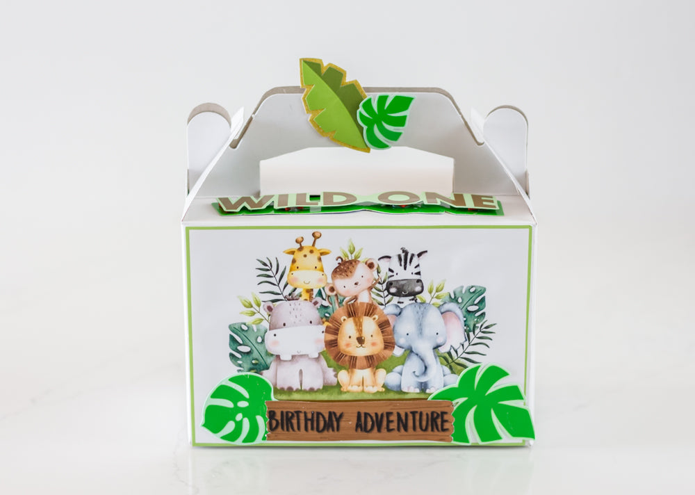 Wild One Jungle Birthday Party Box