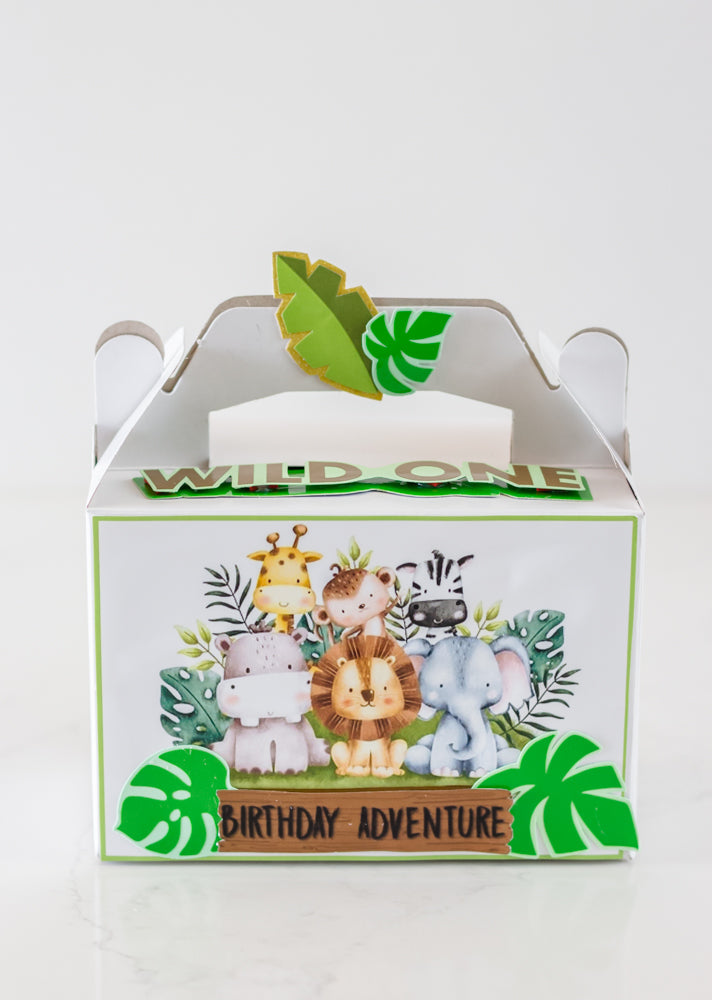 Wild One Jungle Birthday Party Box